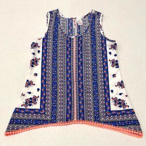 Japna Kids Blue/Orange Girls Tank Top